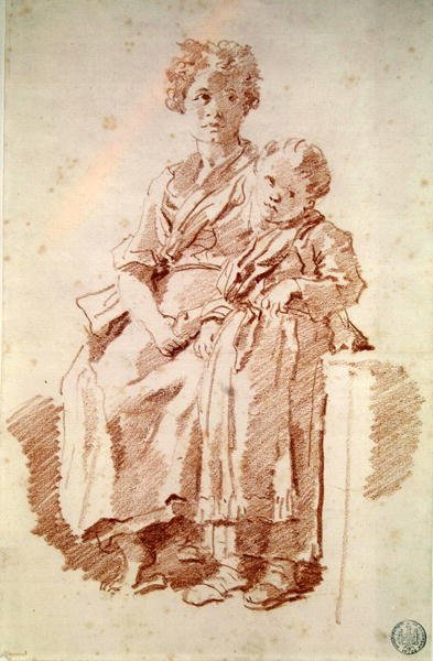 Una giovane ragazza con sua sorella, 1774 da Jean Honore Fragonard