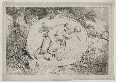 Baccanali: Ninfa a Cavallo di un Satiro da Jean Honore Fragonard