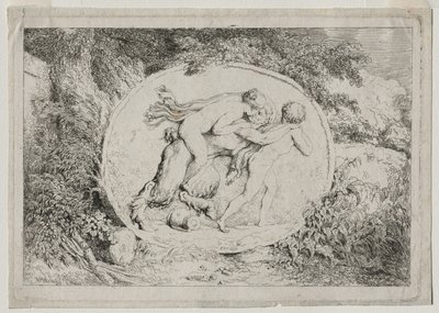 Baccanali: Ninfa a cavallo di un satiro, 1763 da Jean Honore Fragonard