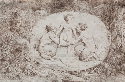 Baccanali: Ninfa sostenuta da due satiri, 1763 da Jean Honore Fragonard