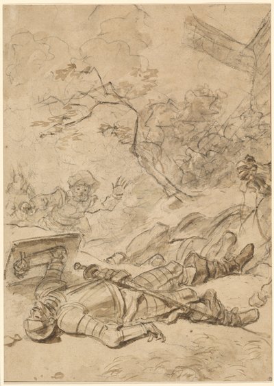 Don Chisciotte Sconfitto dal Mulino a Vento da Jean Honore Fragonard