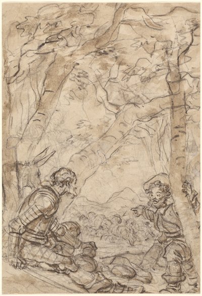 Don Chisciotte e Sancho Panza assistono all