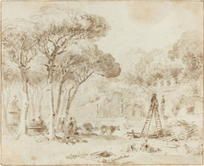Giardini di una villa italiana (Villa Medici?) da Jean Honore Fragonard