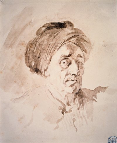 Testa con turbante da Jean Honore Fragonard