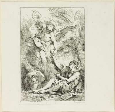 Santo eremita nel deserto da Jean Honore Fragonard