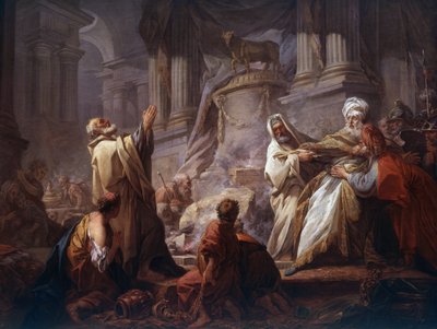 Geroboamo che sacrifica agli idoli da Jean Honore Fragonard