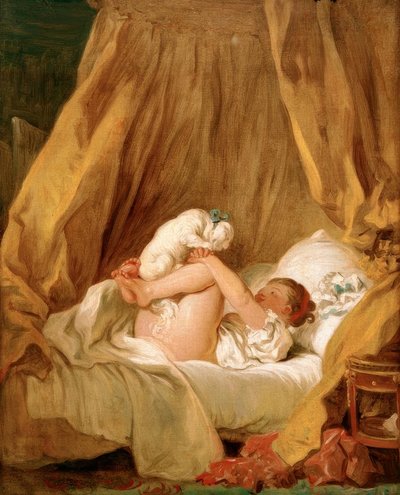 Ragazza con cane da Jean Honore Fragonard