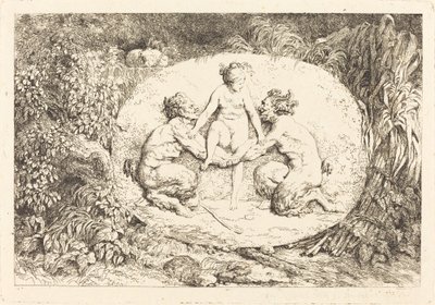 Ninfa sostenuta da due satiri da Jean Honore Fragonard
