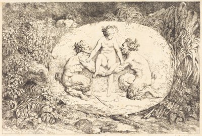 Ninfa sostenuta da due satiri da Jean Honore Fragonard