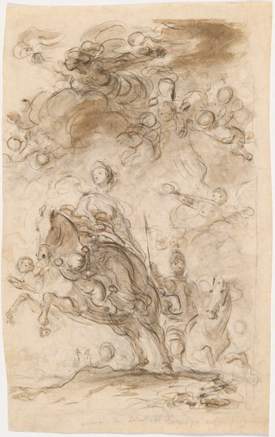 Orlando e Angelica arrivano al campo di Carlo Magno da Jean Honore Fragonard