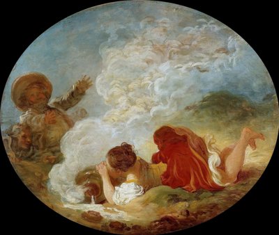 Perrette e il secchio del latte, Le Favole di La Fontaine, ca. 1770 da Jean Honore Fragonard