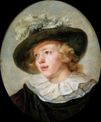 Ritratto di un giovane ragazzo con cappello piumato, c. 1786-88 da Jean Honore Fragonard