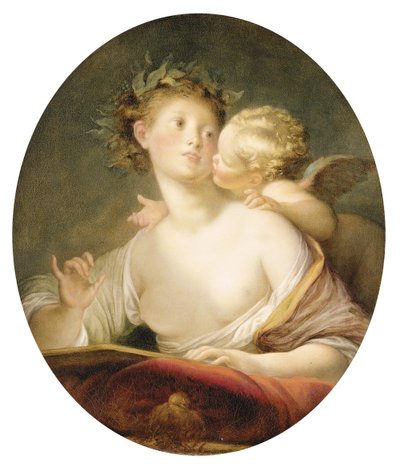 Saffo ispirata da Cupido da Jean Honore Fragonard