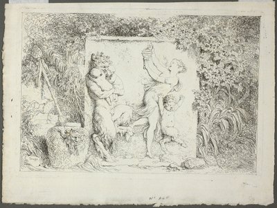 Famiglia di satiri, da Baccanali, o giochi dei satiri da Jean Honore Fragonard