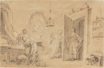 La camera da letto (Le Coucher o Ma Chemise brule) da Jean Honore Fragonard