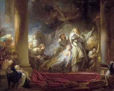 Il sommo sacerdote Coreso si sacrifica per salvare Calliroe da Jean Honore Fragonard