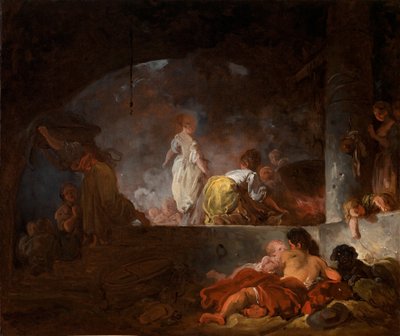 Le lavandaie, 1756-61 circa (olio su tela) da Jean Honore Fragonard