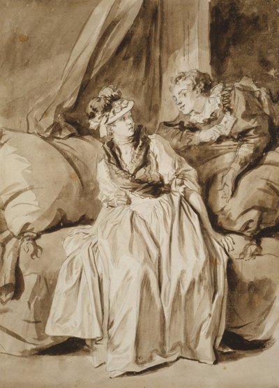 La lettera, o La conversazione spagnola, c. 1778 da Jean Honore Fragonard