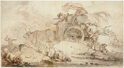 Il carrello in stallo da Jean Honore Fragonard