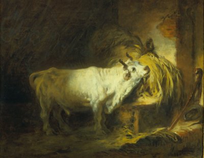 Il toro bianco nella stalla da Jean Honore Fragonard