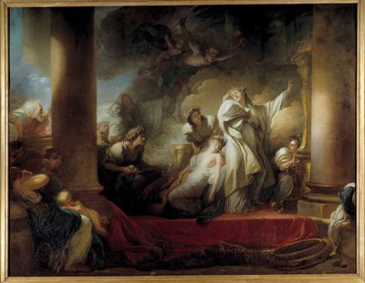 Il gran sacerdote Coreso si sacrifica per salvare Calliroe da Jean Honore Fragonard