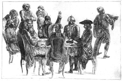 I filosofi a cena, c.1775 da Jean Huber
