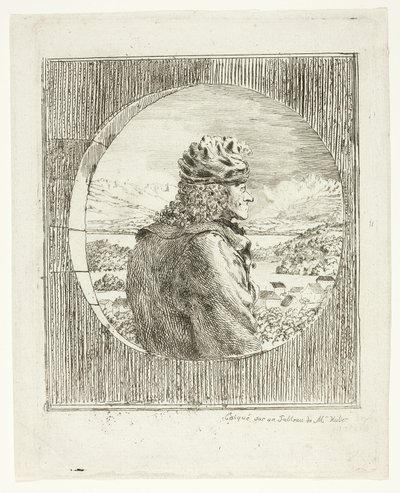 Voltaire visto di profilo da Jean Huber