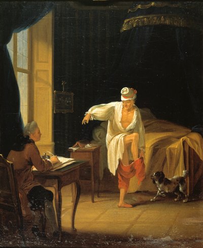 Voltaire che si alza a Ferney, ca 1772 da Jean Huber