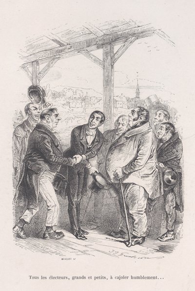 Tutti gli elettori, grandi e piccoli, si radunano per umilmente persuadersi a vicenda... dalle Piccole Miserie... da Jean Ignace Isidore Gérard