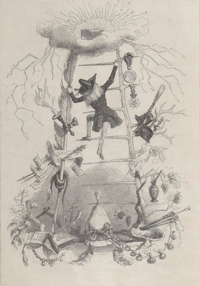 Illustrazione in Jérôme Paturot, di Louis Reybaud, Parigi da Jean Ignace Isidore Gérard
