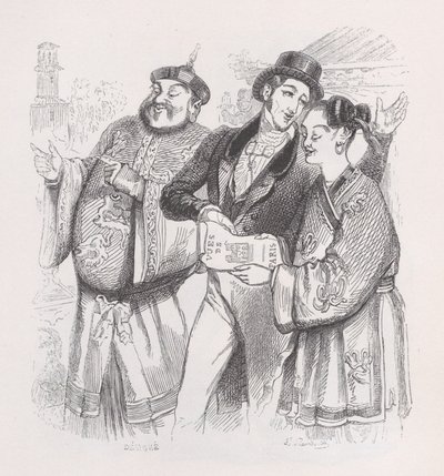 Jean di Parigi da Le opere complete di Béranger, 1836 da Jean Ignace Isidore Gérard