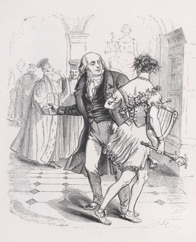La Musa Fuggente da Le Opere Complete di Béranger, 1836 da Jean Ignace Isidore Gérard