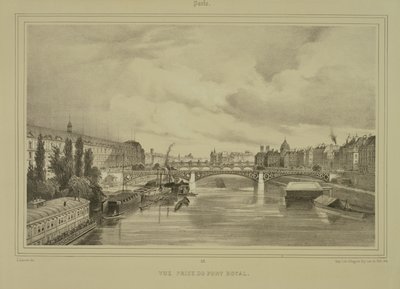 Vista del Pont Royal, pubblicato da Auguste Bry da Jean Jacottet
