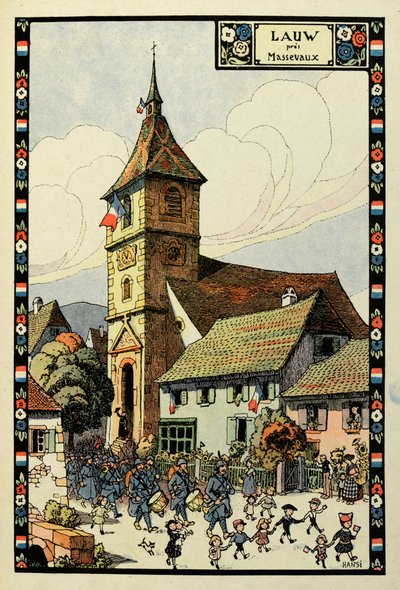 Il paradiso tricolore: Lauw vicino a Massevaux 1918 da Jean Jacques (1873 1951) Waltz
