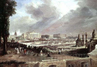 Proclamazione della Seconda Repubblica Francese, Place de la Concorde, 24 febbraio da Jean Jacques (after) Champin