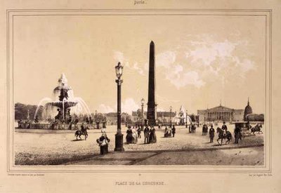 Place de la Concorde, Parigi, inciso da Auguste Bry da Jean Jacques Bachelier