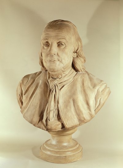 Busto di Benjamin Franklin da Jean Jacques Caffieri