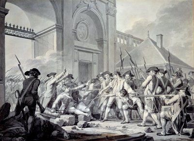 Caso di Nancy: Il 31 agosto 1790, il marchese de Bouillé (1739-1800) lanciò una repressione contro i soldati della guarnigione di Nancy, in ribellione contro i loro ufficiali da Jean Jacques Francois Le Barbier