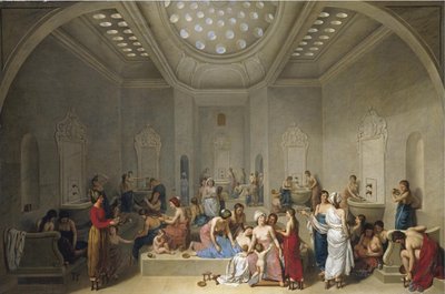 Bagno turco Hammam, 1785 da Jean Jacques Francois Le Barbier