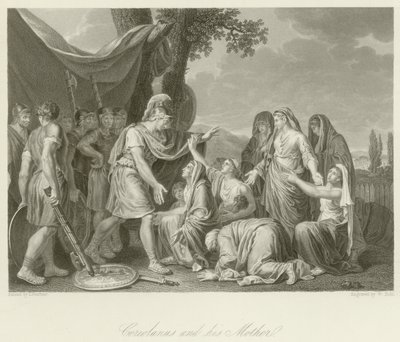 Coriolano e sua madre da Jean Jacques Francois Lebarbier
