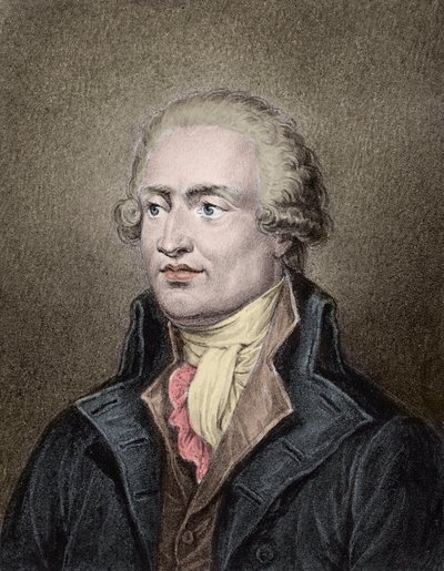 Ritratto di Marie Jean Antoine Nicolas de Caritat, Marchese di Condorcet (1743 - 1794) Incisione di Jean Jacques Frilley (1797-1850) da Jean Jacques Frilley