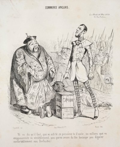 Commercio inglese. Ti dico che devi comprare questo veleno subito, non vogliamo che ti avveleni veramente, così avremo molto tè per digerire comodamente i nostri bistecche! da Jean Jacques Grandville