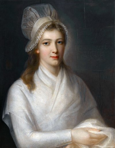 Ritratto di Charlotte Corday 1768-1793 da Jean Jacques Hauer