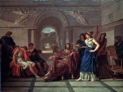 Elena riconosce Telemaco, figlio di Ulisse da Jean Jacques II Lagrenee