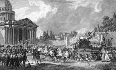 Trasporto delle ceneri dello scrittore Voltaire al Pantheon, Parigi da Jean Jacques II Lagrenee