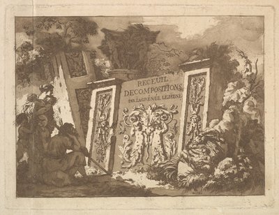 Frontespizio, da Recueil de Compositions par Lagrenée Le Jeune Collection of Compositio..., 1782 da Jean Jacques Lagrenee