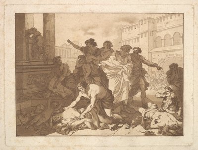La peste tra i Filistei, in un album contenente R..., 1782-1821 da Jean Jacques Lagrenee