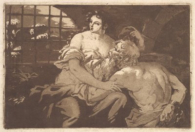 La carità romana, in un album contenente Recueil de Compositions, 1782-1821 da Jean Jacques Lagrenee