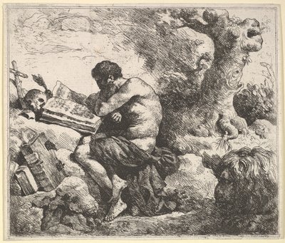 San Girolamo in un paesaggio da Jean Jacques Lagrenee