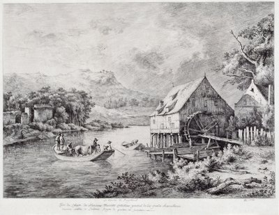 Un mulino sulle rive del fiume da Jean Jacques de Boissieu